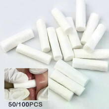 50/100PCS Einweg-Lippentätowierungs-Hautdehnungs-Baumwollstäbchen mit Box Semi-Permanent Make-up Lippenstickerei