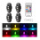 (Magnetic Style) 4PCS Wireless LED Strobe Lights with Remote Control, 8 Colors USB Charing Waterproof Emergency Warning Lights 2
