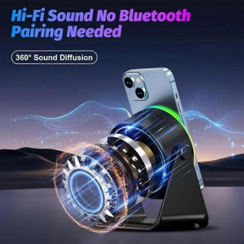 (White) 4-in-1 360 Rotating Bluetooth Speaker Stand 1