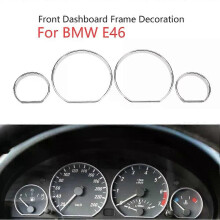 Für BMW E46 Chrom Gauge Dash Zifferblatt Ringe Lünette Trim Tacho AC für BMW E46 M M3 Auto Kreis Styling