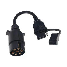 EU Zu UNS Anhänger Licht Konverter 7 Pin Runde Adapter Europäischen Anhänger Zu 4 Pin Flache Buchse