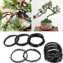 Yhteensä 5 m Kasvimuodoille Musta Bonsai Wire Bonsai Harjoituslanka Anodisoitu alumiini 6 Kokoa