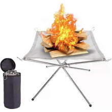 Zerlegen Garten Hinterhof Heizung Mesh Edelstahl Outdoor Camping Lagerfeuer Feuer Rack Faltbare