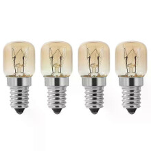 Uunin polttimo 4kpl E14 Uunin 15W uunipolttimo SES Cap Clear Pac Pygmy uunilamppu E14 Kestävä jopa 300