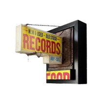 Retro Record Store Wall Light Vintage Wall Decor for Music Room Bar Studio Decor