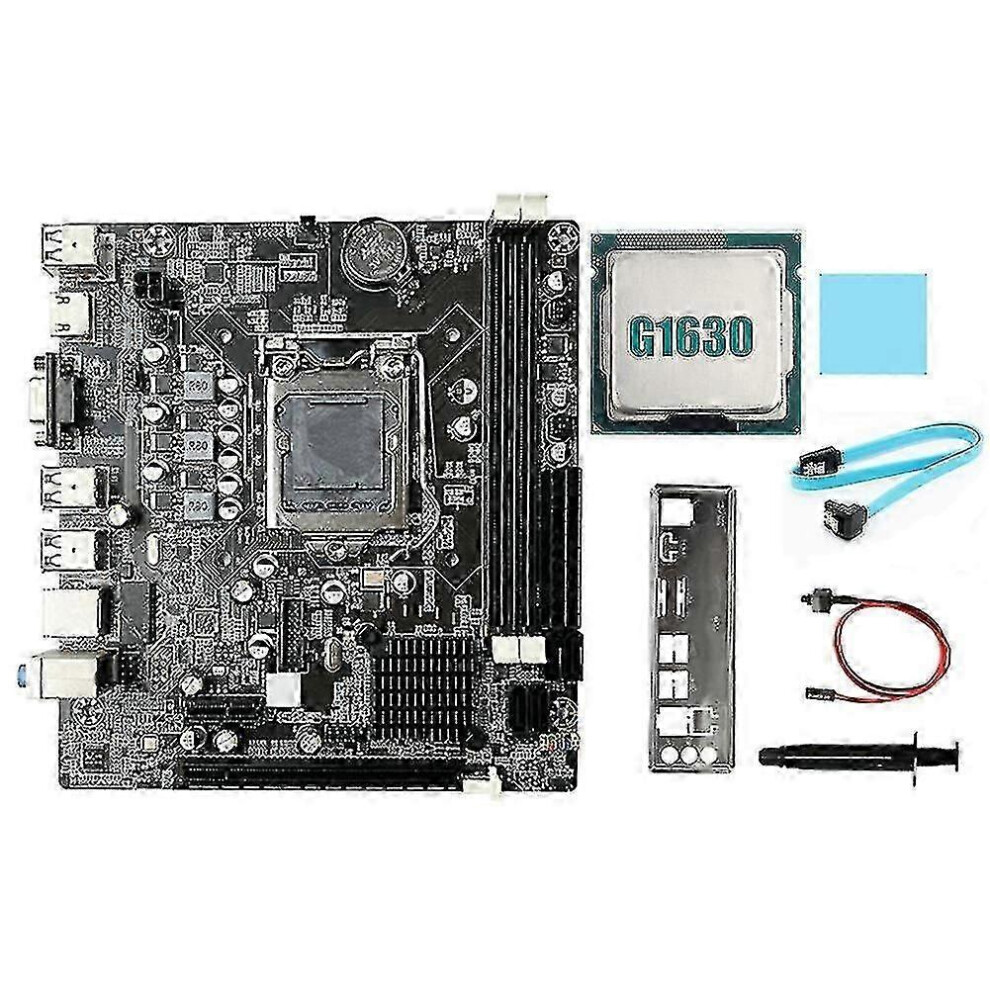 (As Show, One Size) B75 Desktop Motherboard+G1630 Cpu+Sata Cable+Switch Cable+Baffle Lga1155 Ddr3 Compatible I3 I5 I7 Series P-Dt 4632480842922