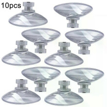 10 Stücke 25/32/41/53mm Klare Daumenschraube Klare Saugnäpfe Weiße Mutter Gummi Flügelsauger PVC Gummi