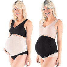 (As show, One size) 2 Pcs Women Maternity Belly Band Pregnancy Belt Support Stretch Band Gift Xxl