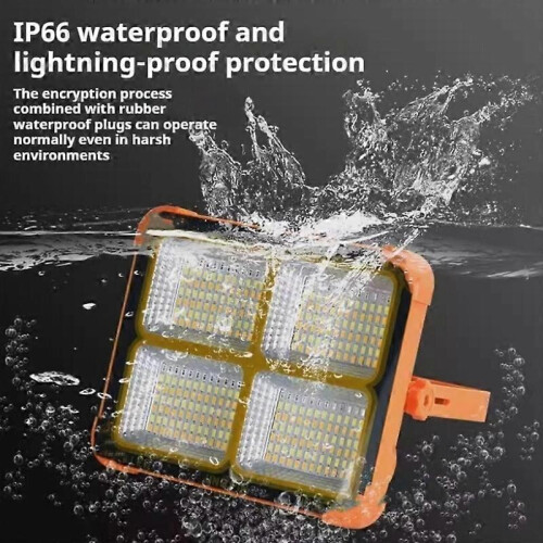 (Orange) Mini Solar Rechargeable Multifunctional Searchlight, Outdoor Portable LED 2