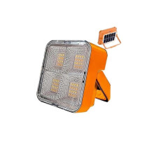 (Orange) Mini Solar Rechargeable Multifunctional Searchlight, Outdoor Portable LED