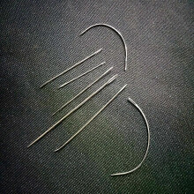 Reparatur Nähnadeln gebogen gerade Set Polster Teppiche Leinwand Leder Nadeleinfädler für Hand