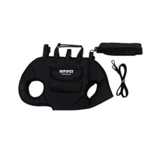 (M, Black) Breathable Multi-Function Pet Carrier Backpack - Adjustable Shoulder Sling