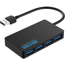 Usb-keskitin 3.0, 4-porttinen erittäin ohut USB 3.0 -sovitin, nopea laajennus Multi-USb-jatkolaite,