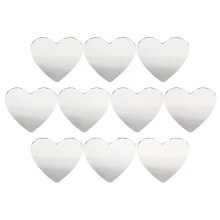 10 Pcs Spiegel Herz Objektiv Eitelkeit Schmuck Zubehör Kleine Spiegel für Handwerk