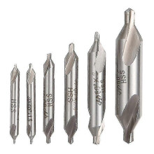6 kpl Hss-keskiporanterät, 1/1,5/2/2,5/3/5mm 60 asteen keskiporanterät raudalle/teräkselle/kuparille/alumiinille