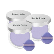 3x New Lavender Matte Powder Oil Control Face Pressed Powder Long Lasting Compact Powder with mini Puff Nude Makeup Setting Powder