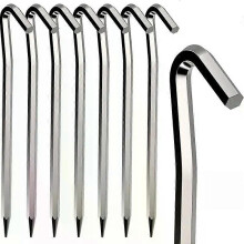 Zeltheringe, 8 Stück, 18 cm, robuste Zelthaken aus Metall, rostfreie Aluminiumlegierung, für Campingzelte