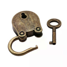 1SET Vintage Style Metal Lukot Mini Riippulukko Pieni Matkatavarasäilytys Avainlukko Pronssi Väri Kotikäyttö