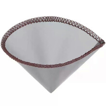 (SilberA) Wiederverwendbarer Pour Over Kaffeefilter Mesh Papierloser Kaffeefilter Edelstahlkegel Trapez