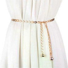 Neu Schmuck Kleid Taille Metall Kette Gürtel Hohe Taille Gold Gürtel Für Frauen Mode Bündchen