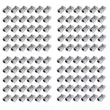192 Pack Metal Mini Lyijykynäteroittimet Bulkki Kädessä pidettävä Hopea Yksireikäinen Alumiiniseoksesta