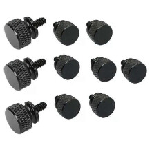(Schwarz) 10 Teile/los UNC6 -32 M35 Handschraube Für GPU Halter PSU Computergehäuse Seitenwandschrauben