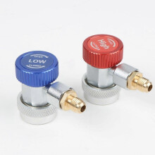 2 kpl R134A AC Auto Freon Ilmastointiadapteri Kylmäainesäädettävä Pikaliitin High Low -liitin