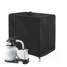 Poolpumpenabdeckung UV-beständige Schutzhülle für Schwimmbad-Wärmepumpe Wasserdichte Sandfilterpumpenabdeckung