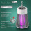 (1pc,Gray)Mosquito Killer Lamp Electric Rechargeable Zapper Bug Fly Insect Trap UV Light 2