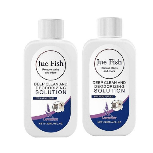 2x Jue Fish Lavender Remove stains and odors DEEP CLEAN AND DEODORIZING SOLUTION for HARD FLOORS