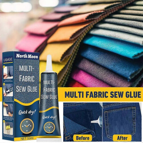 3Pcs Sew Glue Liquid Instant Fabric Leather Sew Glue Kit Secure Fast Drying Glue 2