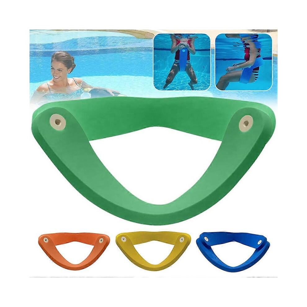 (Blue) Foldable Water Recliner, Float-N-Fold Water Chair, Non Inflatable Foam Floating Lounger Chair Swim Raft Seat