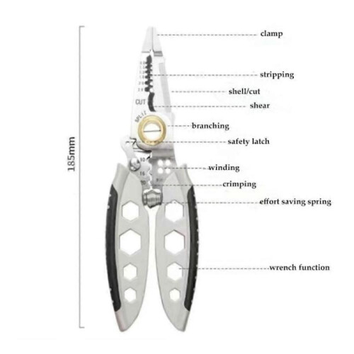 7-inch Duty Multi Purpose Portable Wire Stripping Tool for Electrical Wire 2