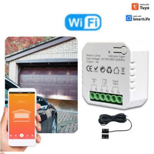 (Style B) Tuya Smart Life WiFi Motorized Swing Gate Sliding Gate Opener Contact 110V 240V Voice Control with Alexa Home