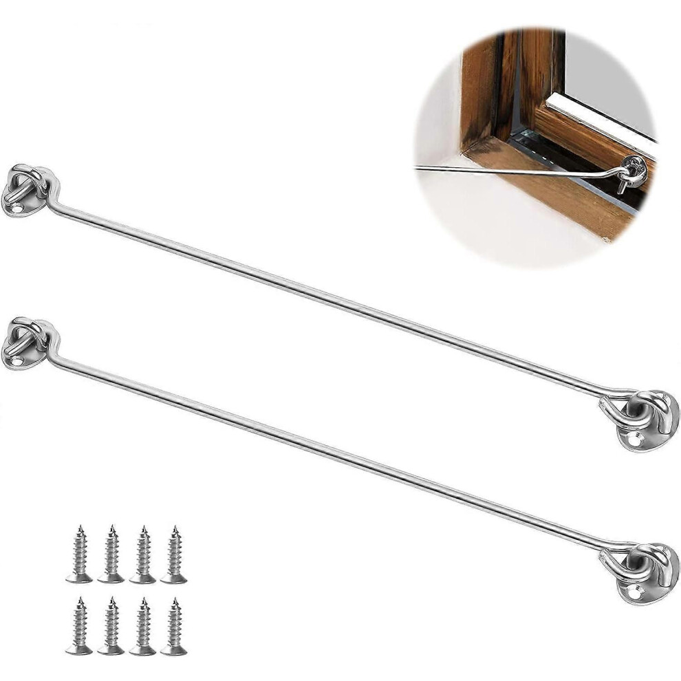 (As Show, One Size) Cabin Hook,Catch Cabin Door,Latch Lock Shelter,Cabin Hook,Cabin Hooks,Storm Hooks,Stainless Steel Cabin Hook (Silver) 4631466818562