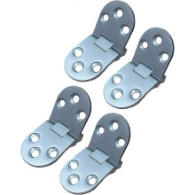 (As show, One size) Solid Brass Table Folding Flip Top Hinge, 2-3/4"x1-3/16", Satin Chrome, 4 Pack
