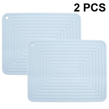 (As show, One size) 2 pcs Large Silicone Trivet Mat for Hot Dishes/Heat Resistant pot holder, Non Slip Thick Flexible Hot Pads