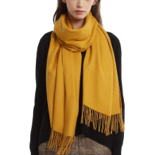 (Yellow, One size) Winter Warm Cashmere Scarf