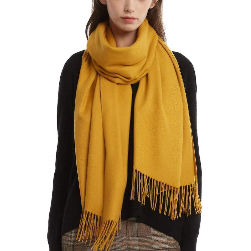 (Yellow, One size) Winter Warm Cashmere Scarf
