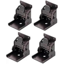 (4pcs, black) 2/4pcs 90 Degrees Self-Locking Folding Hinge Anti-Corrosion Invisible Connector