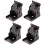 (4pcs, black) 2/4pcs 90 Degrees Self-Locking Folding Hinge Anti-Corrosion Invisible Connector 1