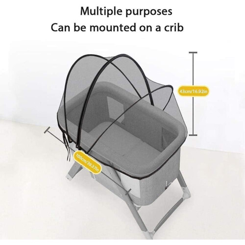 (Black, One size) Universal Mosquito Net For Pushchair 1