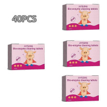 40pcs Bioenzyme Explosive Salt Effervescent Tablets Cleaner Sheet Water Soluble Cleaning Sheet