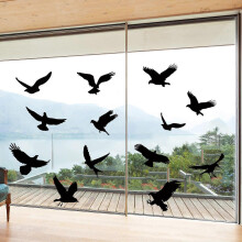(As show, One size) 18 Anti-Collision Window Stickers Bird Shaped Window Stickers Anti-Bird Window Stickers for Preventing Bird Strike and People on Glass Window Party Pr