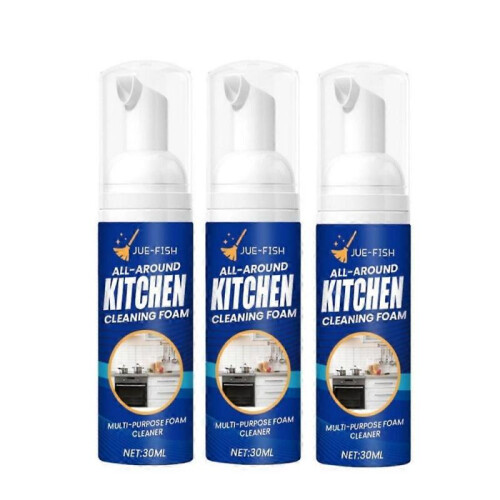 3pcs Multi-Purpose Cleaning Bubble Cleaner Spray Foam Kitchen Grease Dirt Removal Spray