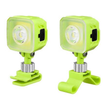 (green) 2pcs LED Shoe Lights Charms Accessories  Rechargeable Walks & Dog Walks,croc Charms
