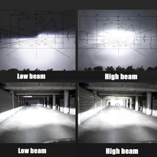 H4 High-Power Ultra-Bright LED Lens Light(A Pair), High Low Integrated Spotlight 2