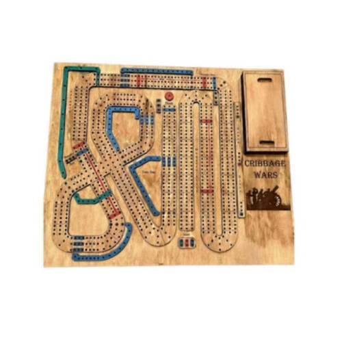 Cribbage Wars Board Game,2024new Wooden Cribbage Board Game Set