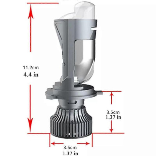 H4 High-Power Ultra-Bright LED Lens Light(A Pair), High Low Integrated Spotlight 1