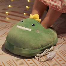 (A01 Dinosaur) Winter Electric Warm Pad Plug Type Foot Warmer Feet Heated Mat Shoes Heater Soft Plush Heating Pad Warmer Cushion Massage